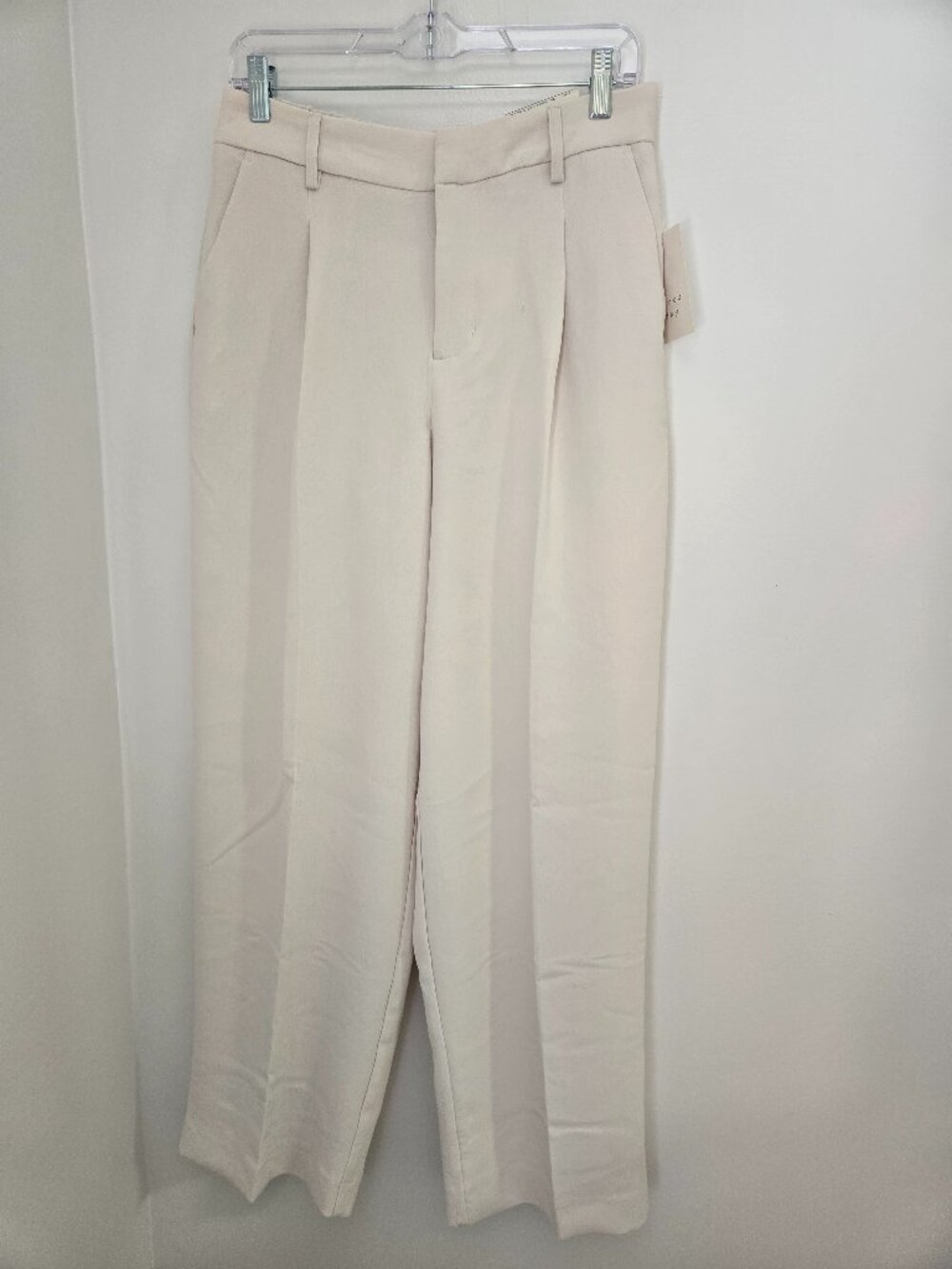A New Day Women’s Signature Crepe Trousers Off-White Size 6R High Rise Straight